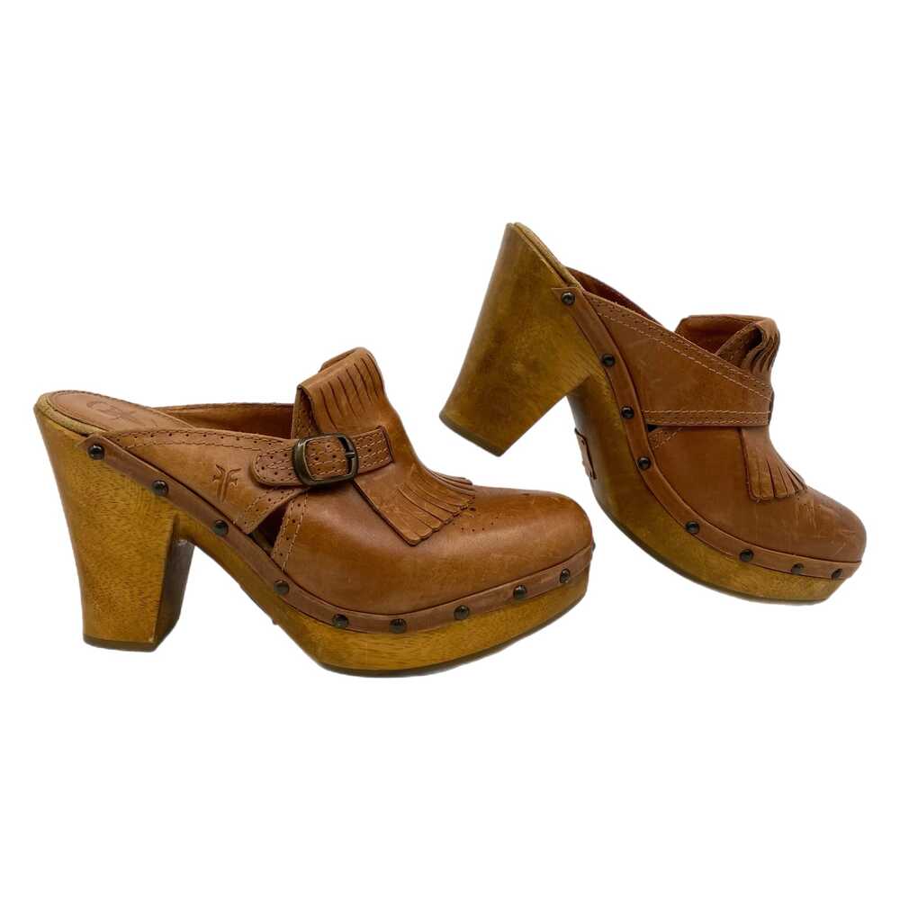 Frye Tan Ellie Kiltie Mule Clogs | Womens 8.5